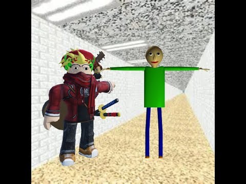 Playing Baldi Basics Natural Disaster on Roblox