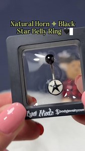 4.1K views · 43 reactions | Inspired by nature, finished with intention. Water buffalo horn black star on a 14G surgical steel belly ring. #BellyRing #BodyJewelry #NaturalStyle #fyp | BodyJewelry.com | Facebook