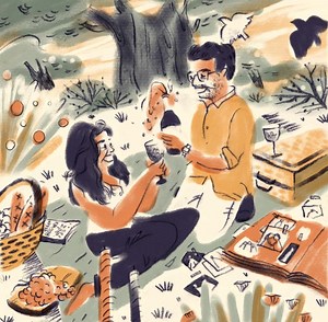 Storybook Couple Illustration - Etsy UK