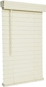 LOTUS & WINDOWARE Cordless, 2" Faux Wood Blind 38" Wide x 60" Long, Alabaster (FCX3860AL)