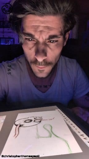 Project Sketchbook ✍🏼 × Shop & Support Links in Bio 🔗 × Custom work available × DM/email for inquiries 📨 × 🧑🏻‍🎨= Christopher Paoli #artist #drawing #digitalart #psychedelic #desert #Skull Psyclon Nine | Paoli Productions