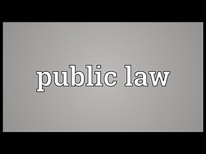 Public law Meaning