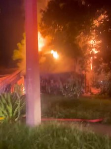 Early this morning, crews responded to a heavily involved fire at a two-story, wood-frame condemned building that included a roof collapse at North Westmoreland Drive. Thankfully, there were no injuries. | Orlando Fire Department