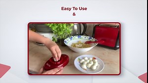 Egg Slicer for Hard Boiled Eggs and Egg Timer for Boiling Eggs Set, (Red Color)