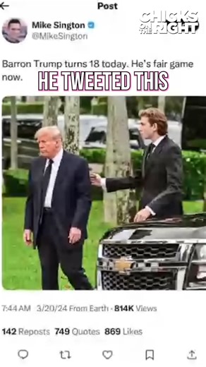 9.9K views · 98 reactions | Why is Mike Sington obsessed with Barron Trump? 類 #trump #barrontrump #obssessed #creepy #nbc #weird #twitter | Chicks On The Right | Facebook