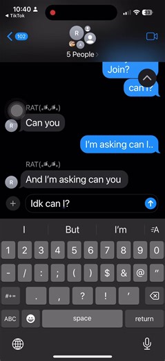 Texting ppl on TikTok