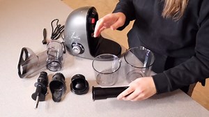 SIFENE Cold Press Juicer Machine Gen 2, Dual Wide Mouth Slow Masticating Juicer for Whole Fruits & Vegetables, Soft/Hard Modes for Celery Ginger Beets, High Yield, Quiet Motor, Easy Clean, Gray