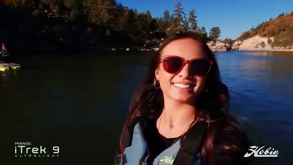 Mirage Inflatable Pedal Kayaks Equipped with Hobie's innovative MirageDrive featuring Glide Technology and Kick-Up Fins, our inflatable kayaks offer a user-friendly, hands-free experience coupled with the perks of easy storage and transport. The diagonal dropstitch design closely matches the efficiency and durability of traditional hardshell kayaks. The Mirage iTrek 9 Ultralight, our most lightweight and agile inflatable pedal kayak. Designed for easy storage, it folds into a compact roller/back