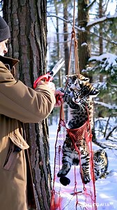 The smart #snow leopard called the old man to #rescuedog the cubs caught in the net #leopard #helpanimals | Recipes & Cooking Guide