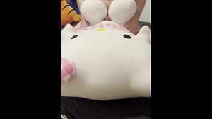 Sex with my plushies&comma; fucking them hard until cum on Hello kitty