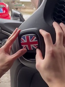 Car Seat Back Handle Interior Cover Trim PU Leather Decal Sticker for Mini Cooper 3rd Gen F56 Hatchback 2014+ /F57 Cabriolet 2016+(Union Jack Gray/Black)