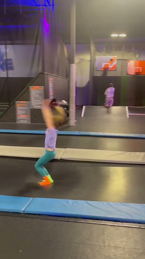 Round Off Double Back Handspring Layout #gymnast #skyzone #backhandspring #layout