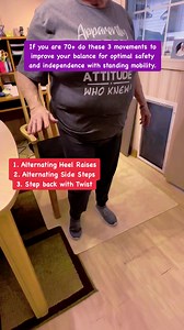 3 Balance Exercises to improve balance recovery time for older adults 70 . Stable standing is crucial for decreased risk of injury and death related to fall. It is important to perform balance exercises at least 3x a week as part of a workout routine in older adults to help maintain independence and quality of living . #physicaltherapy #workoutmotivation #balance #safety #independent #seniors #everyone #share | Doc H.