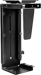 CPU Holder Under Desk Mount - Adjustable Wall PC Mount with 360° Swivel, Heavy Duty Computer Tower Holder Holds up to 22lbs by HUANUO