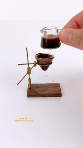 Get your own miniature coffee drip set now🥰 #miniature #dollhouse #minicooking #tinyfood #coffee | Realminiworld