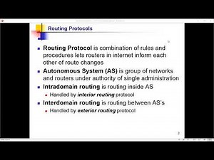 Lecture11 part2 CH11 ROUTING PROTOCOLS