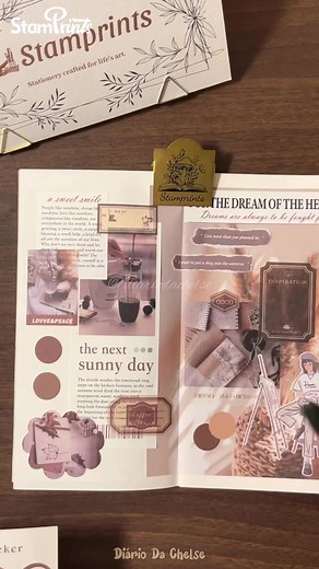 1.2K views · 24 reactions | ASMR Scrapbooking | Brown Theme 癩Repost from Brand Collaborator ️ #stamprints #scrapbooking #scrapbook #craft #diy #bulletjournal #journaltheme #asmr | Stamp Prints Life | Facebook