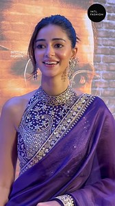 Ananya Panday’s recent saree look is pure perfection, with that halter neck blouse adding just the right touch of glamour!😍💜 #ananyapanday #sareeinspo #sareefashion #bollywoodstyle #reels | INTL. Fashion