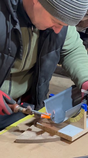 The process of tinning before soldering the corner of a gutter involves applying a thin layer of solder to the joint area. This improves conductivity and enhances the overall soldering quality. #SolderingTips #Metalwork #GutterRepair #DIYProjects | Viktor Apukhtin