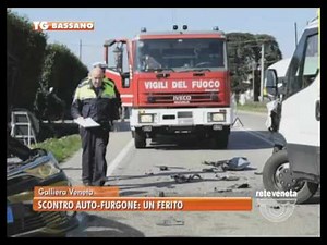 TG BASSANO (27/03/2017) - SCONTRO AUTO-FURGONE: UN FERITO