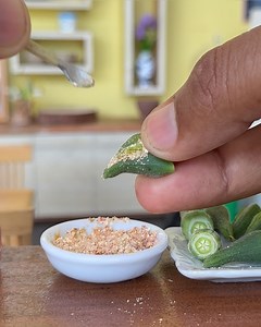 Miniature Bhindi Sabji in Mini Kitchen | Tiny Real Food | Mini Kitchen