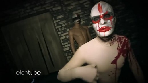 Chrissy Teigen screams her way through haunted house experience