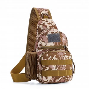 [Hot Item] Camping Hiking Outdoor Crossbody Bag Oxford Chest Bag Single Shoulder Pack Molle Tactical Sling Bag
