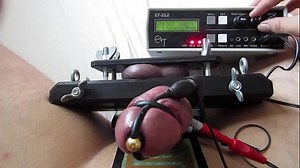 E-STIM&comma; BALL VICE & COCK RESTRAINT WITH EROSTEK ET-312B