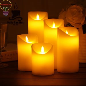 [Hot Item] LED Luminous Candle LED Remote Controlled Luminous Candle Simulation of Flame Head Swing LED Candle Process Plastic Candle