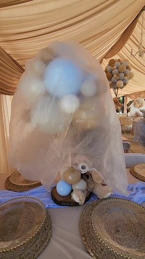 Teddy bear centerpieces 🧸🤎🩵 #teddybear #tedddybearosito #teddybearballoondecoration #teddybearballoondecoration #teddybearcenterpieces #teddybearballoondecor #teddybearbabyshower | Balloonsbymarce