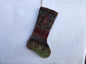 Handmade Wool Kilim Christmas Stocking, Boho Farmhouse Decor (8x18) - Etsy