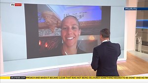 "Swimming the Channel is never boring!" Chloe McCardel took 10 hours and 40 minutes to complete her 35th swim across the English Channel, beating the record for the number of cross-Channel crossings. Today's top stories: https://trib.al/AuN0vZv #KayBurley | Sky News