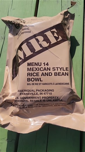 MRE Menu: #14 Mexican Style Rice and Bean Bowl