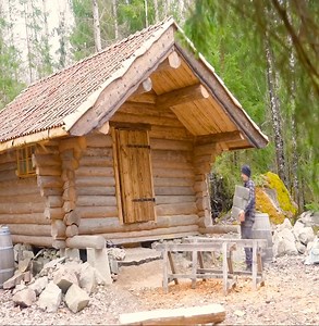 I completed the installation of a heating system in the log cabin | SOLO Boys