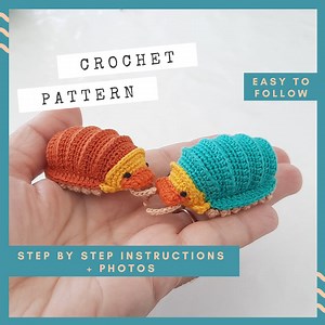 Rubber Ducky Isopod Crochet Pattern. Cute Woodlouse Toy Pattern. Car Pendant or Pincushion PDF Pattern. - Etsy