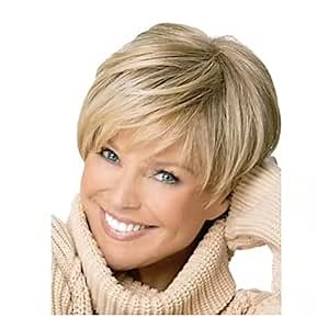 Wigs For Women-Short Wig Hair Replacement Wigs Short Hair Wig With Bangs