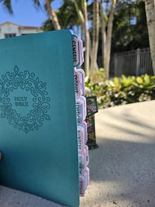 NKJV Large Print Bible – Turquoise Leathersoft, Custom Tabs - Etsy Australia