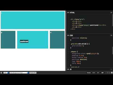 Absolute Positioning and grid layout