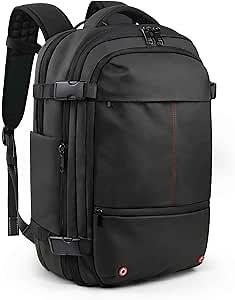 travel inspira Airback Vacpack Backpack, Expandable Vacuum Backpack with Electric Vacuum Pump, Vacuum Bag with Anti Theft Lock, Airplane Approved Space Saver Bag for Travel Business Men Women, Black