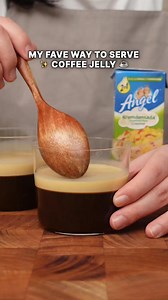 COFFEE JELLY DATE NIGHT 🤎 Bold jiggly coffee jelly creamy sweet Angel Kremdensada = perfect pang-weekend dessert cravings! I love Angel Milk #AngelKremdensada #AngelMilk #japanese #coffeejelly #dessertrecipes #easyrecipes #TheLoveyLife | The Lovey Life