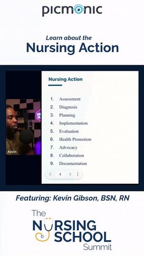Learn about the purpose of the Nursing Action with Picmonic and Kevin Gibson, BSN, RN! #nclex #nursing #nursingschool #futurenurse #nursingstudent #healthcare #healthcareprofessional #picmonic #study #studyvideo | Picmonic for Nursing