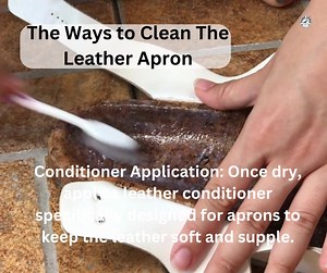 The ways to clean the Leather Apron Conditioner Application: Once dry, apply a leather conditioner specifically designed for aprons to keep the leather soft and supple. #apron #celemek #aprons #apronmasak #celemekmasak #aproncafe #downunderbedding | Down Under Bedding & Pillow | Facebook