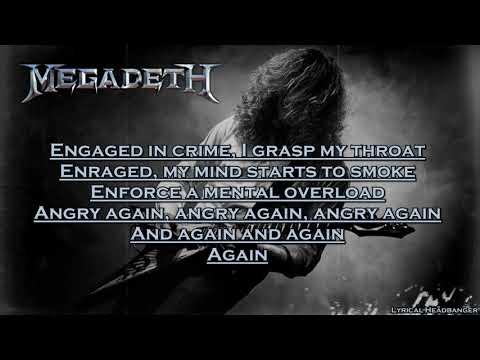 Megadeth - Angry Again (Lyric Video) #lyrics #megadeth