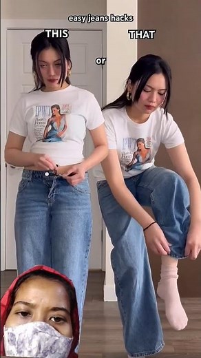 Jeans too tight or too long? Try these hacks! #fashionhacks #ootd #outfitideas #womensclothing