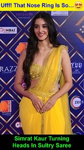 19K views · 112 reactions | The beautiful Simrat Kaur turned heads in a sultry yellow saree but we couldn’t get over her nose ring #SimratKaur #bollywoodactress #bollywoodvideos #CelebSpotted #trendingvideos #viralvideos | B4U Entertainment | Facebook