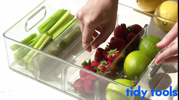 Clear Plastic Bins For Pantry Organization and Food Storage, Stackable Refrigerator Organizer Bins – Kitchen Organization and Pantry Storage Containers, 2 Pack