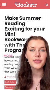 By the time school begins it can be hard for our little readers to readjust to learning every day. These summer reading programs can serve as an asset to keep their minds actively learning. 易 ✨ [️Video hosted and created by Jocelyn Wadland | ✒️ Article by Kristi Eskew] | Bookstr | Facebook