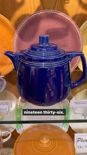 Step back in time with our 1936 Experimental Hot Water Pot at the Factory Outlet Museum! 💧🫖 #Vintage #HistoryUnleashed #FiestaDinnerware | Fiesta Outlet Stores