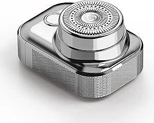 COSANO Mini Portable Travel Shaver for Men USB-C Rechargeable Electric Razor, Mens Rechargeable Cordless Waterproof Compact Shave for Home,Car,Travel,Woman,Men (Silver)