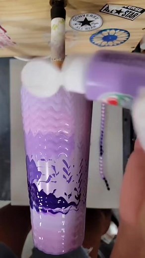 💜Acrylic Paint Bead Pull💜 --------------- #tumbler #custom #handmade #cup #custommade #tumblergroove | Tumbler Groove